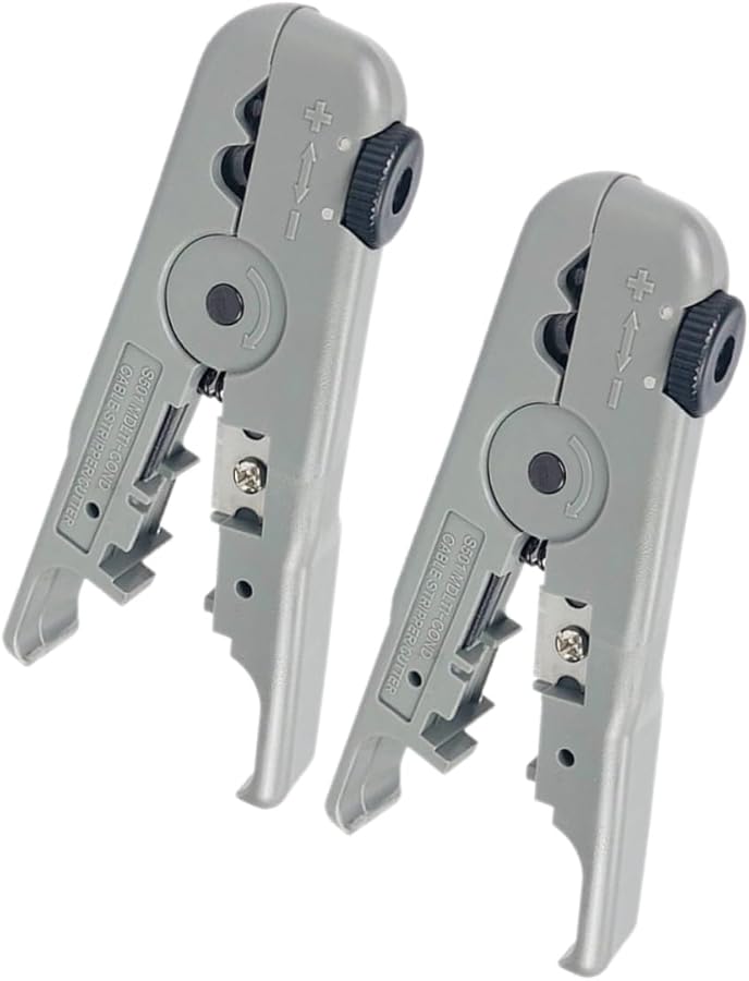 Gatuida 2pcs Adjustable Multifunctional Wire Stripper and Cutter Tool for Ethernet Cables - Image 1